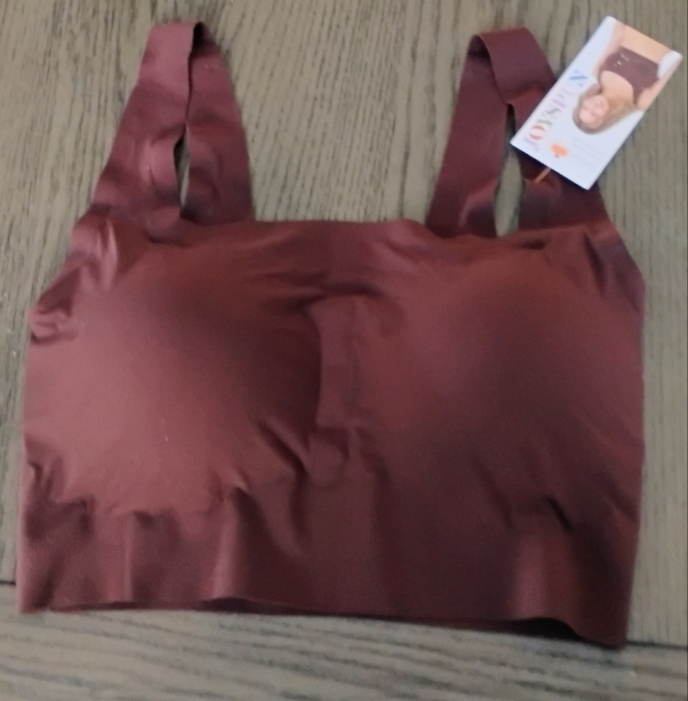 Women's Wirefree Bonded Longline Squareneck Bra   Various Sizes   NWT Brown - Picture 8 of 13